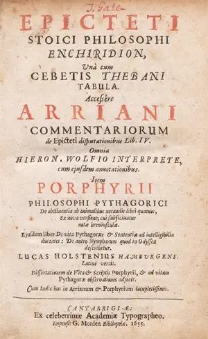 Epiktétos – Enchiridion, una cum Cebetis Thebani tabula