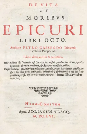 Gassendi, Pierre – De vita et moribus Epicuri