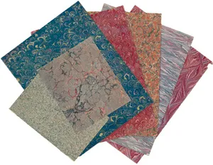 Buntpapiere – Sammlung von 7 Buntpapieren