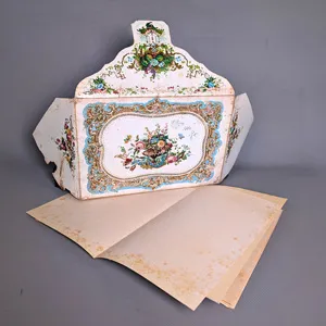 Paper-porcelain folder – Folding folder for writing paper with flap closure