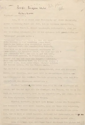 Broch, Hermann – Maszynopis z odręcznymi poprawkami. 1945