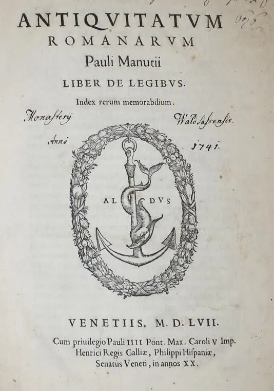 Manutius,P. – Antiquitatum romanarum liber de legibus