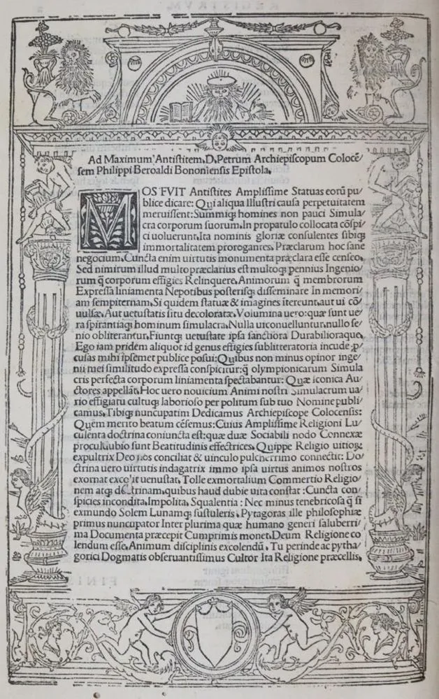Apuleius,L. – Commentarii a Philippo Beroaldo conditi in asinu(m) aureu(m)