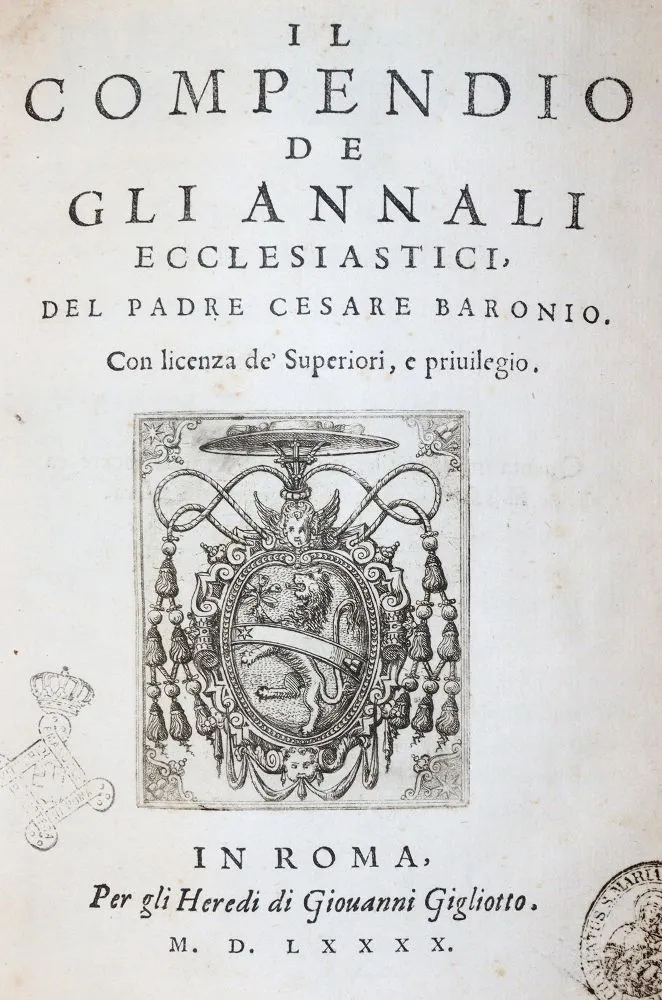 Бароний, Ц. – Il compendio de gli annali ecclesiastici