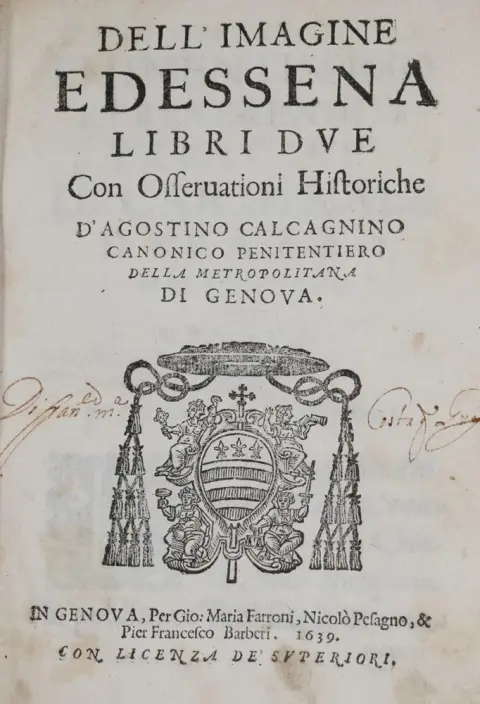 Calcagnino,A. – Dell' imagine Edessena libri due con osservationi historiche