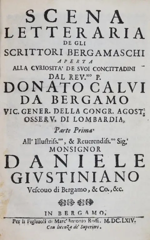 Calvi,D. – Scena letteraria de gli scrittori Bergamaschi