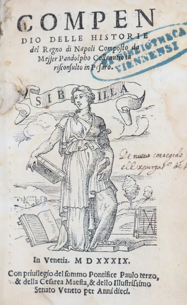 Collenuccio,P. – Compendio delle Historie del Regno di Napoli