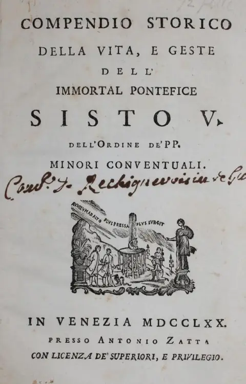 Compendio storico – della vita e geste dell' immortal Pontefice Sisto V