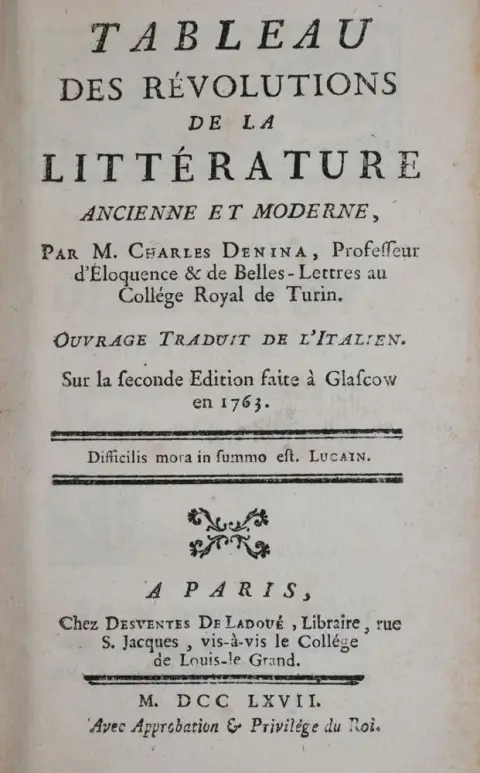 Denina,C. – Tableau des revolutions de la litterature ancienne et moderne