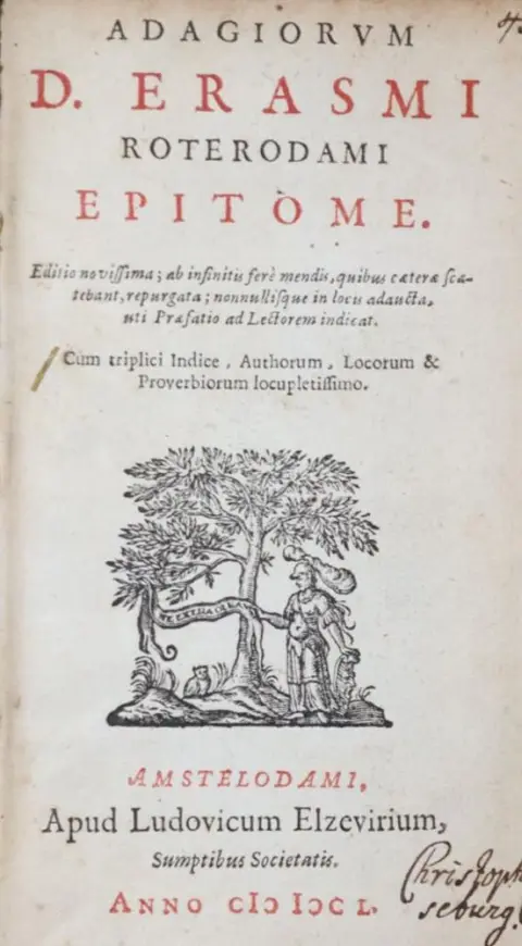 Erasmus Roterodamus,D. – Adagiorum epitome