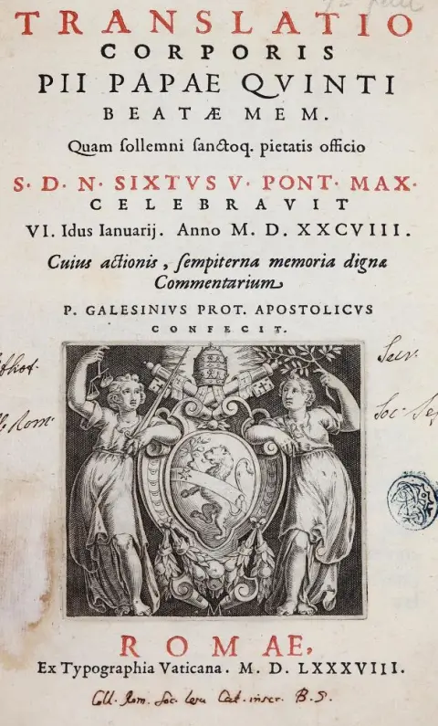 Galesini, P. – Translatio corporis Pii Papae Quinti