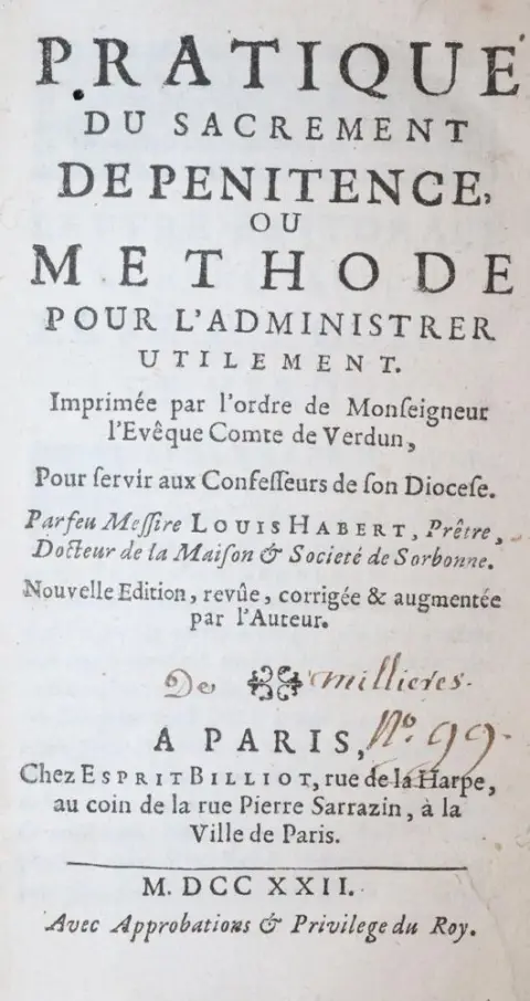 Habert,L. – Pratique du sacrement de penitence, ou methode pour l'administrer utilement