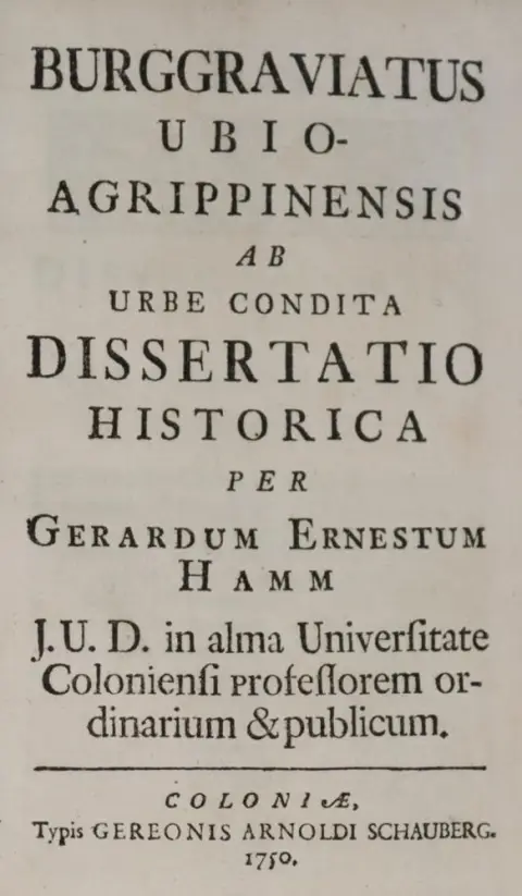 Hamm,G.E. – Burggraviatus Ubio-Agrippinensis ab urbe condita..