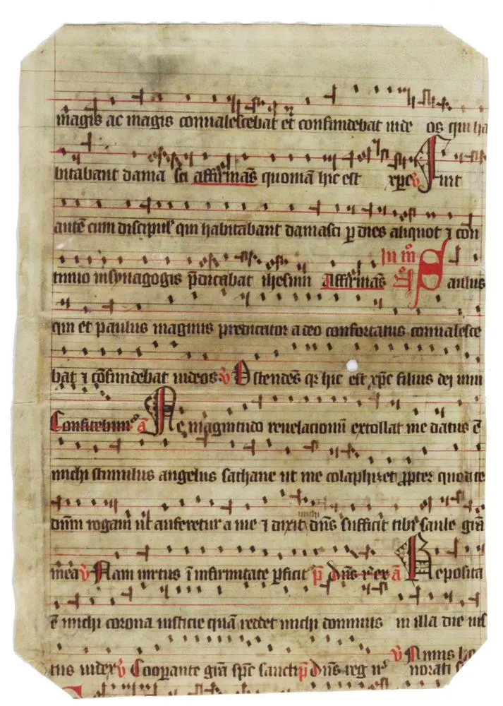 Antiphonaire – 3 fragments écrits recto-verso