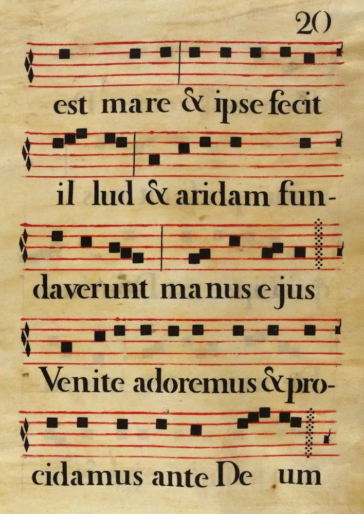 Antifonář – 4 listy oboustranně psané