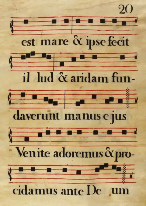 Antifonář – 4 listy oboustranně psané