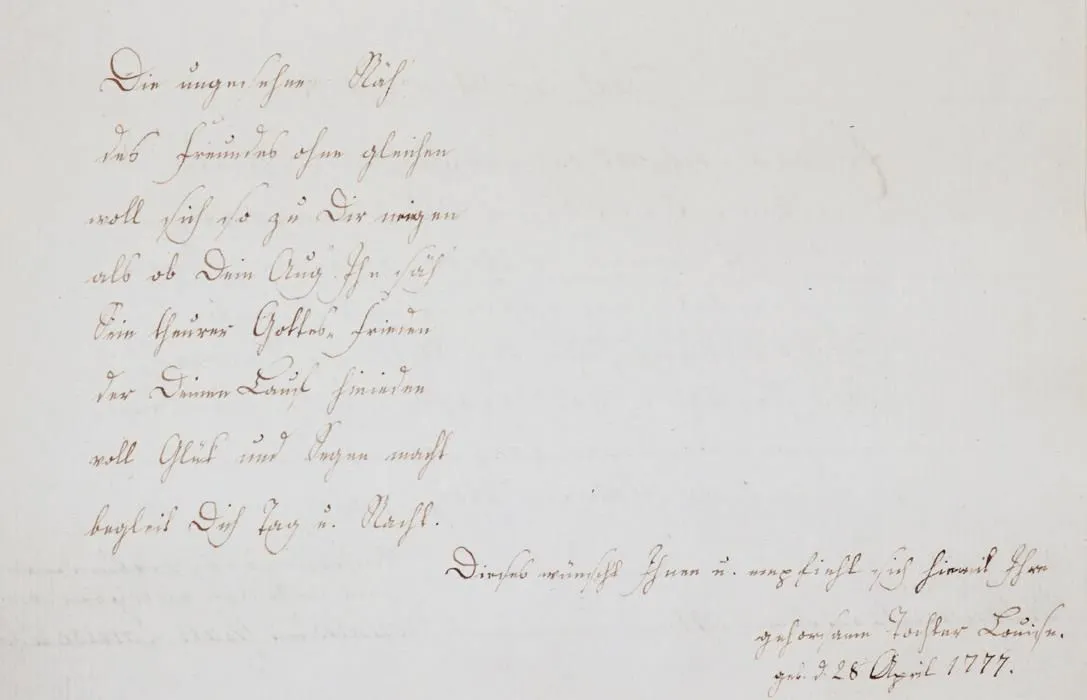 Herrnhuter. – Album amicorum avec 34 entrées manuscrites