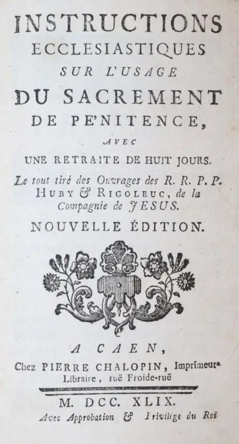 Huby,(V.) u. (J.)Rigoleuc. – Instructions ecclesiastiques sur l'usage du sacrement de penitence, avec une retraite de huit jours