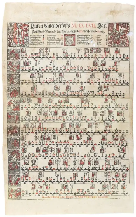 Selský kalendář – vffs M.D.LVII