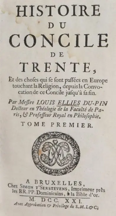 Dupin,L.E. – Histoire du Concile de Trente..