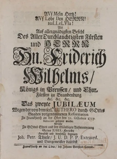 Thiele,J.P. – Als Auf allergnädigsten Befehl Des..
