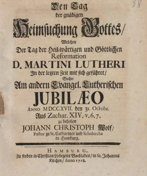Wolf,J.C. – De dag van de genadige visitatie van God, welke de dag van de heilzame en goddelijke reformatie van D. Martin Luther