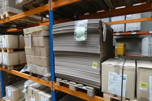 Lot semifabricate carton ondulat B, maro, 1120x920, schrenz pe ambele fețe