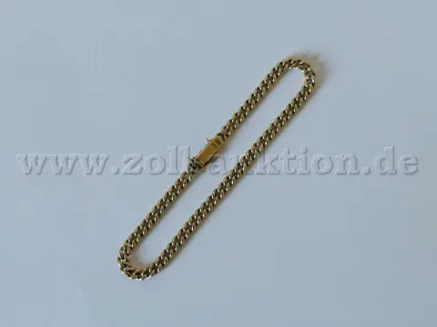 1 armbånd, 585 gulvguld, i etui