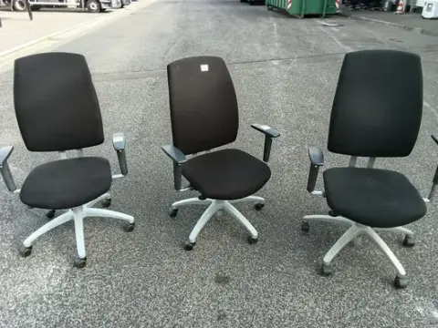 3 pz. sedia girevole da ufficio Drabert Entrada 1