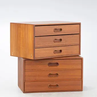 ARNE VODDER. Дві посудини з тика, Vamo, Sønderborg, Данія, 1950-60-ті роки. (2).