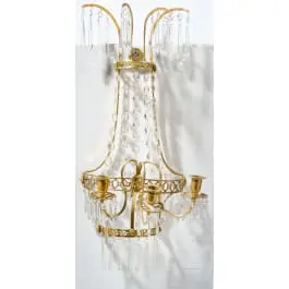 Dreiarmige Wandapplique, Berlin, Bronzewarenfabrik Christian Gottlob Werner & Gottfried Mieth zugeschrieben, um 1800