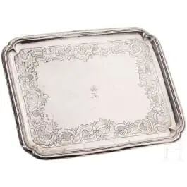 Silbernes Tablett, Moskau, 1763