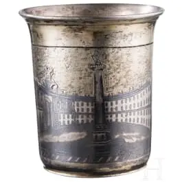 Niello-Wodkabecher, Russland, Moskau, 1843