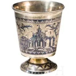 Niello-Fußbecher, Russland, Moskau, 1850 - 1858