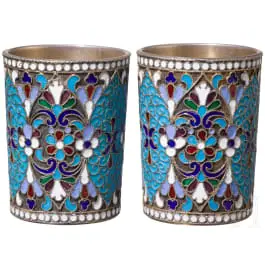 Zwei Wodkabecher, Russland, Moskau, D. Nikitin, 1896-1908