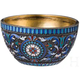 Cloisonné-Email-Schale, Russland, Moskau, A. Egorow, 1889