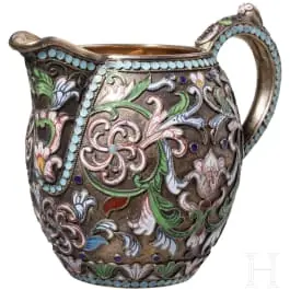 Cloisonné-Email-Sahnegießer, Russland, Moskau, 1888