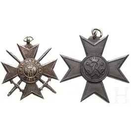 Croix bulgare de la bravoure et croix pour services auxiliaires de guerre 1916