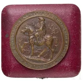 Grande plaque en bronze représentant le sultan Mehmed II le Conquérant, 20e siècle
