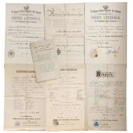 Général Karl Fuchs – groupe de documents (6 pièces), 1902 – 1909