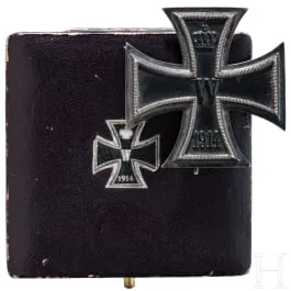 Croix de fer 1914, 1re classe en écrin, fabrication Wagner