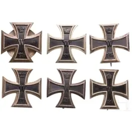 Six croix de fer 1re classe, 1914