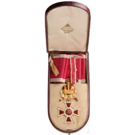Général Gerhard Tappen - Croix de commandeur avec décoration de guerre de l'ordre autrichien de Léopold dans son écrin