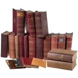 Sechzehn Ranglisten der preußischen Armee und vier Bände Fachliteratur, 1890 - 1914