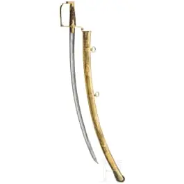 Sabre somptueux d'un haut officier de la cavalerie légère danoise, vers 1810