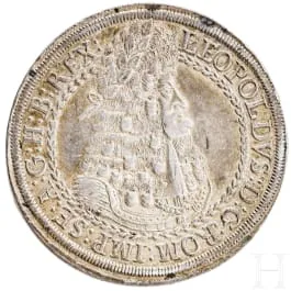 Srebrni dvostruki talir Hall bez godine od Leopolda I. (1658. - 1705.)