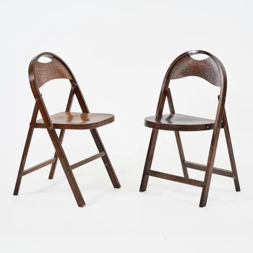 Deux chaises pliantes 'B751', vers 1930 (création)