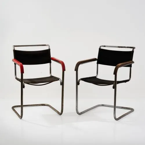 Marcel Breuer – Dvě konzolové židle, 30. léta (návrh)