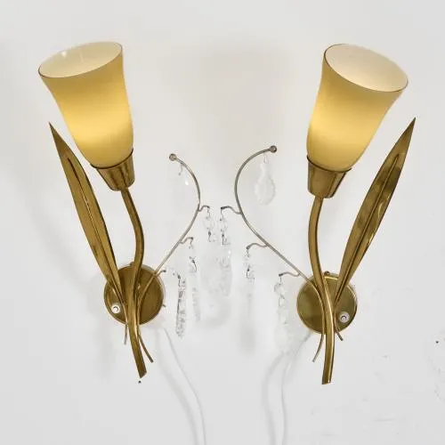 Maria Lindemann – Two wall lamps, 1940s/50s (design)