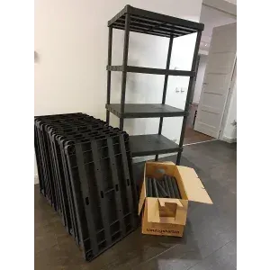 4 Kunststoffregale 90 x 60 x195cm